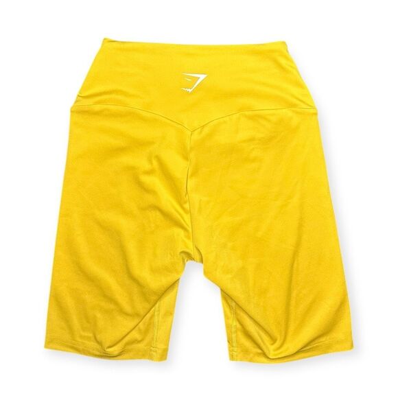 GYMSHARK Women’s Yellow Training Cycling Shorts Size Small - Picture 4 of 7
